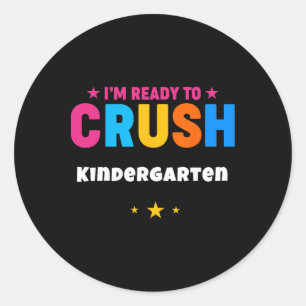 Cute Kindergarten New Starter Student Pupil Teache Classic Round Sticker