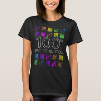 Cute Kindergarten Preschool 100 Days Of School Tea T-Shirt