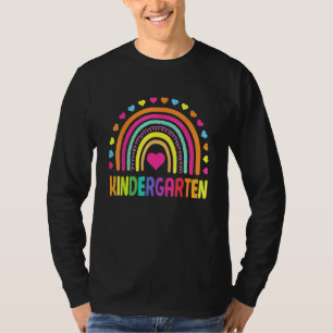 Cute Kindergarten Rainbow Girls Kids Teacher Team T-Shirt