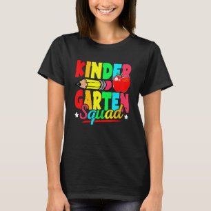 Cute Kindergarten Squad Teacher Back To School Pe T-Shirt