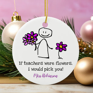 Cute Kindergarten Teacher Gift Ceramic Tree Decoration
