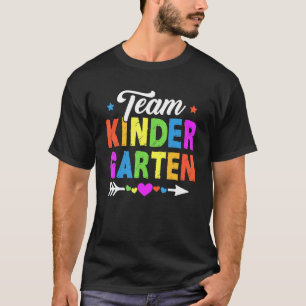 Cute Kindergarten Team Teacher Student Kids Back T T-Shirt