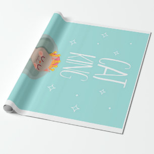 Cute King Cat, Cute Kitten Gift, Cat Lover Gift Wrapping Paper
