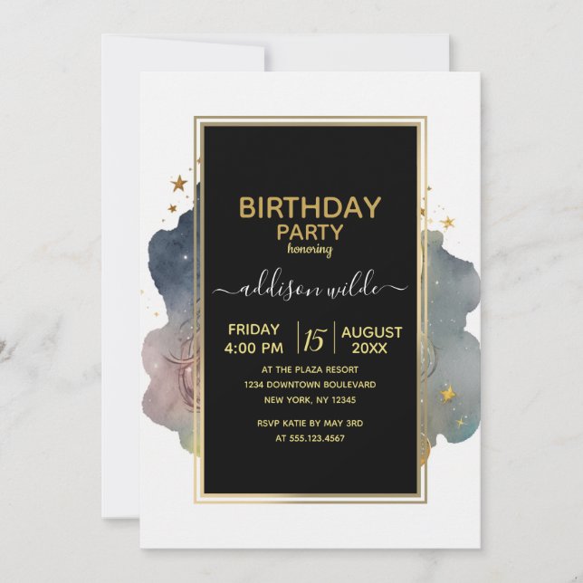 Cute  king Lion Sleeping On The Moon               Invitation (Front)