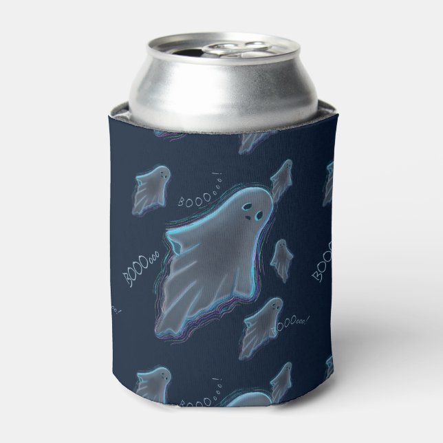 Cute KiniArt Ghost Can Cooler (Can Front)