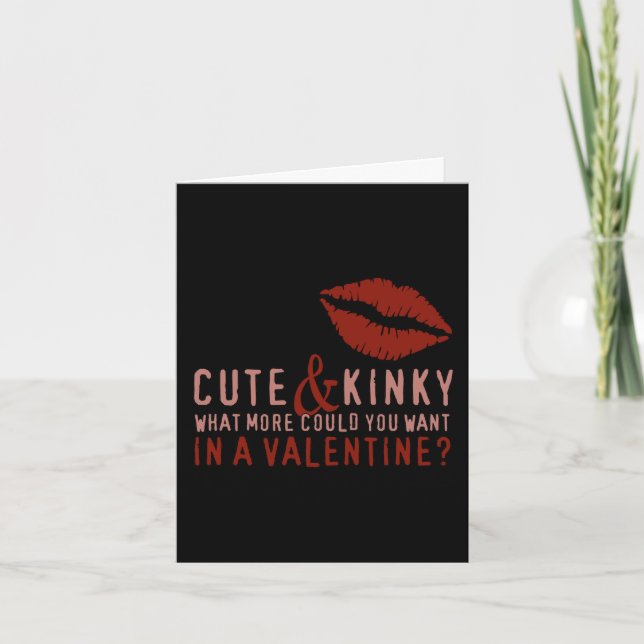 Cute & Kinky Valentine Lips Holiday Card (Front)