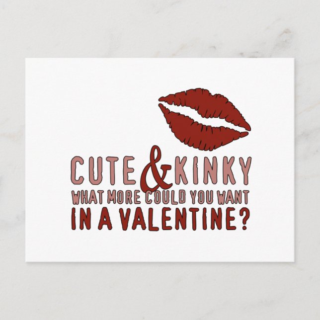 Cute & Kinky Valentine Lips Holiday Postcard (Front)