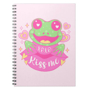 Cute Kiss Me Frog - Xoxo Notebook