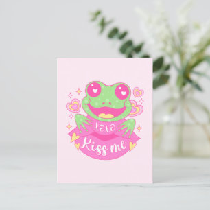 Cute Kiss Me Frog - Xoxo Postcard