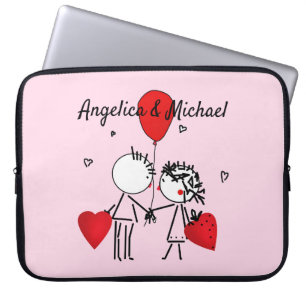Cute, Kiss, wedding Laptop Sleeve