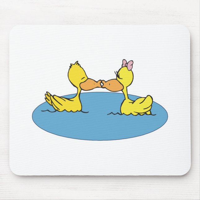 cute kissing ducks mouse mat (Front)