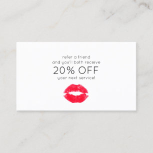 Cute Kissing Lips Customer Referral