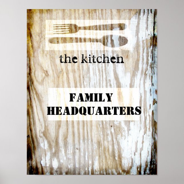 cute kitchen poster quotation on original photo (Front)