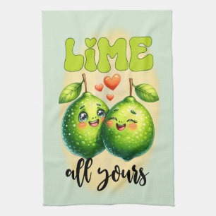 Cute kitchen pun word art  tea towel