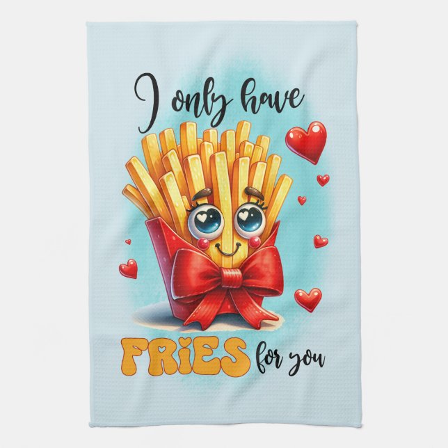 Cute kitchen pun word art  tea towel (Vertical)