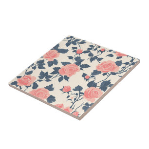 Cute Kitchen Rose Ceramic Tiles For Artful Floors