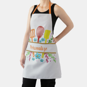 Cute Kitchen Utensils Personalised Apron