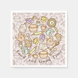 Cute Kitchenware Brown Napkin