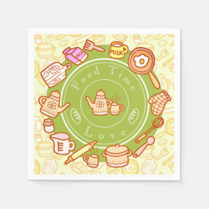 Cute Kitchenware Green Napkin