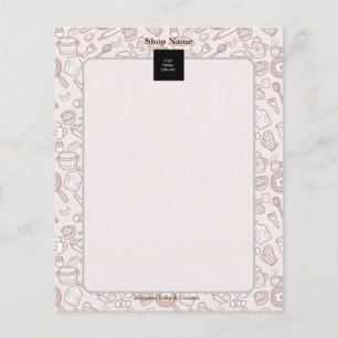 Cute Kitchenware Menu Brown