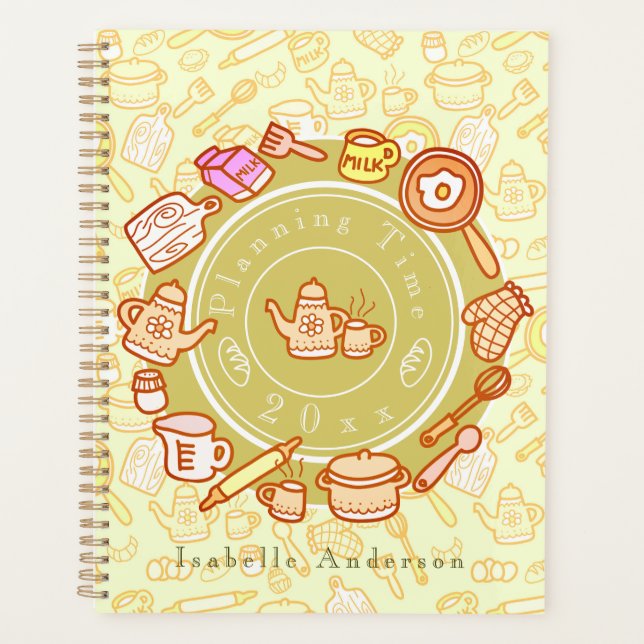 Cute Kitchenware Olive Planner (Front)