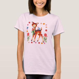 Cute Kitsch Deer T-Shirt