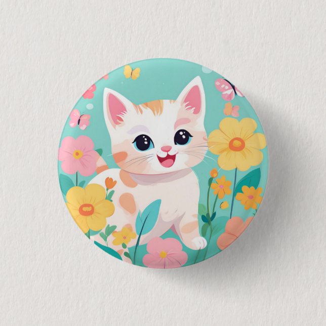 Cute Kitten 3 Cm Round Badge (Front)