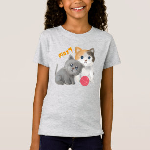 Cute Kitten and Ball of Yarn T-Shirt