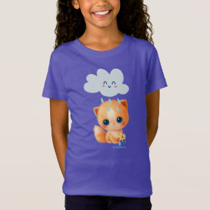 Cute Kitten and Rain Cloud T-Shirt