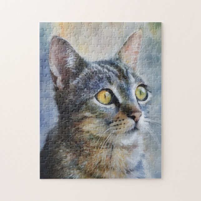 Cute Kitten Art Portrait Puzzle (Vertical)