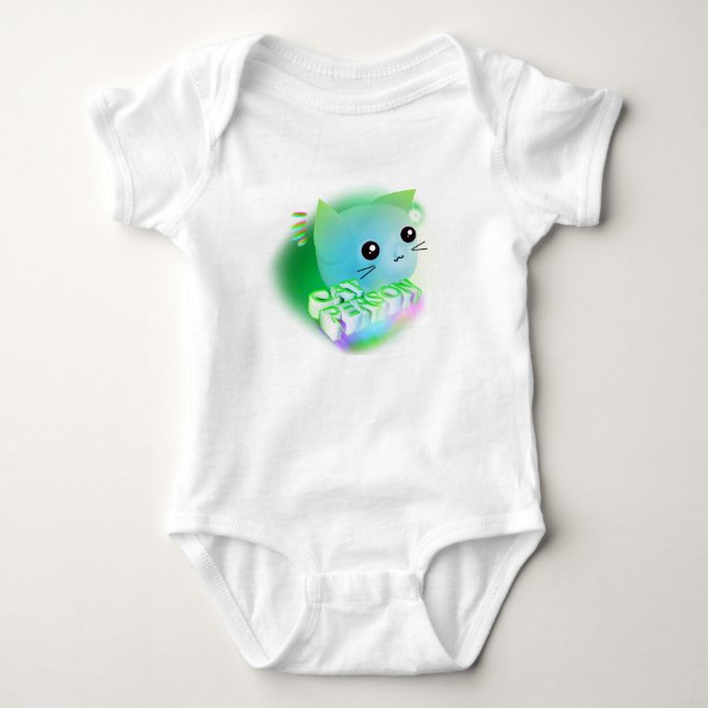 Cute Kitten Baby Bodysuit (Front)
