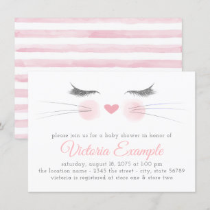 Cute Kitten Baby Shower Invitation