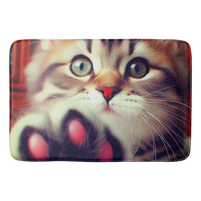 Cute Kitten Bath Mat (Front)
