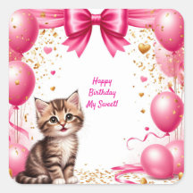 Cute Kitten Birthday Party Balloons 🐱