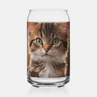Cute Kitten  Can Glass
