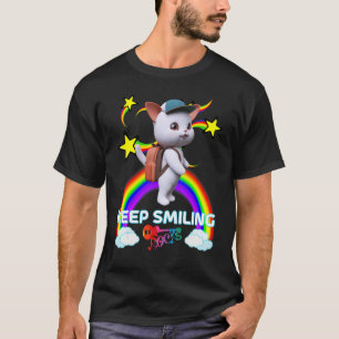 Cute Kitten Cat Backpack Baseball Cap KEEP SMILING T-Shirt