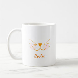Cute Kitten Cat Face Pet Photo Name Coffee Mug