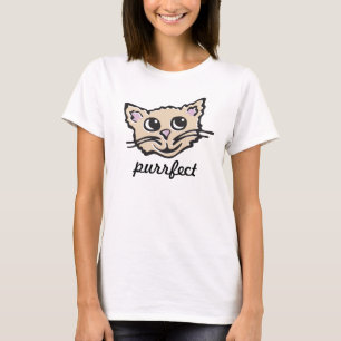 Cute kitten / cat face purrfect graphic t-shirt