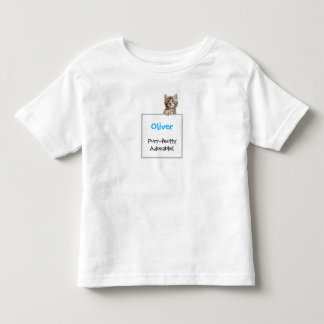 Cute Kitten Cat Kitty Adorable Custom Name Toddler T-Shirt