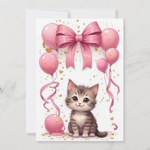 Cute Kitten Celebration Card 🐱