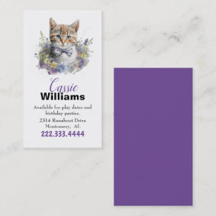 Cute Kitten Children Calling Card