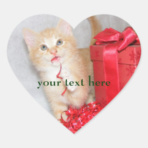 Cute Kitten Christmas Stickers