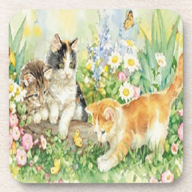 Cute Kitten Coasters (Front)