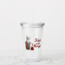 Cute kitten coffee mug photo flower red modern