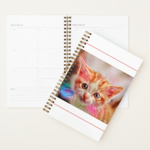 Cute Kitten Face Ginger Cat Sketch Planner