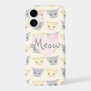 Cute Kitten Face Pattern Meow Case