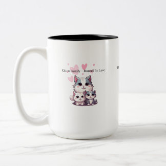 Cute Kitten Family Bound By Love Mug Adorable Cat