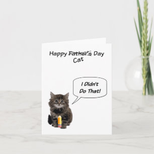 Cute Kitten Father's Day Note Cards
