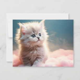 Cute kitten Flat Holiday Card