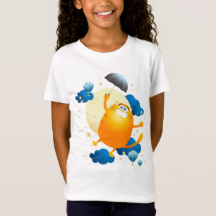Cute Kitten Flying with Umbrella T-Shirt